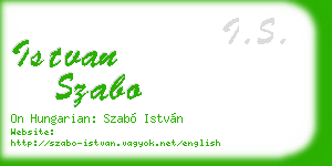 istvan szabo business card