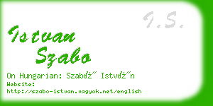 istvan szabo business card